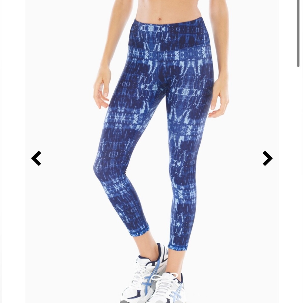 MSP by miraclesuit blue ultramarine pattern reversible leggings size L